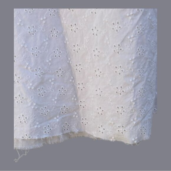 Dplus Studio White Floral Eyelet Tie Up Strap Baby Doll Dress Size Small - Picture 6 of 8